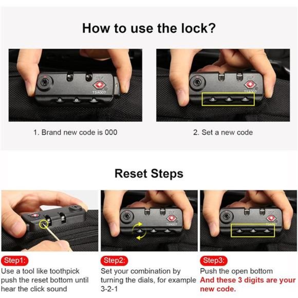 Travel Laptop Backpack Waterproof Anti Theft Backpack with Lock and USB Charging - Picture 6 of 6